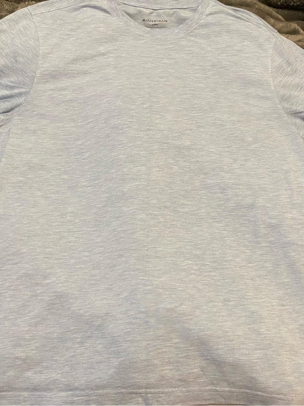 Mizzen+Main Light Blue Heather Crew Neck Tee